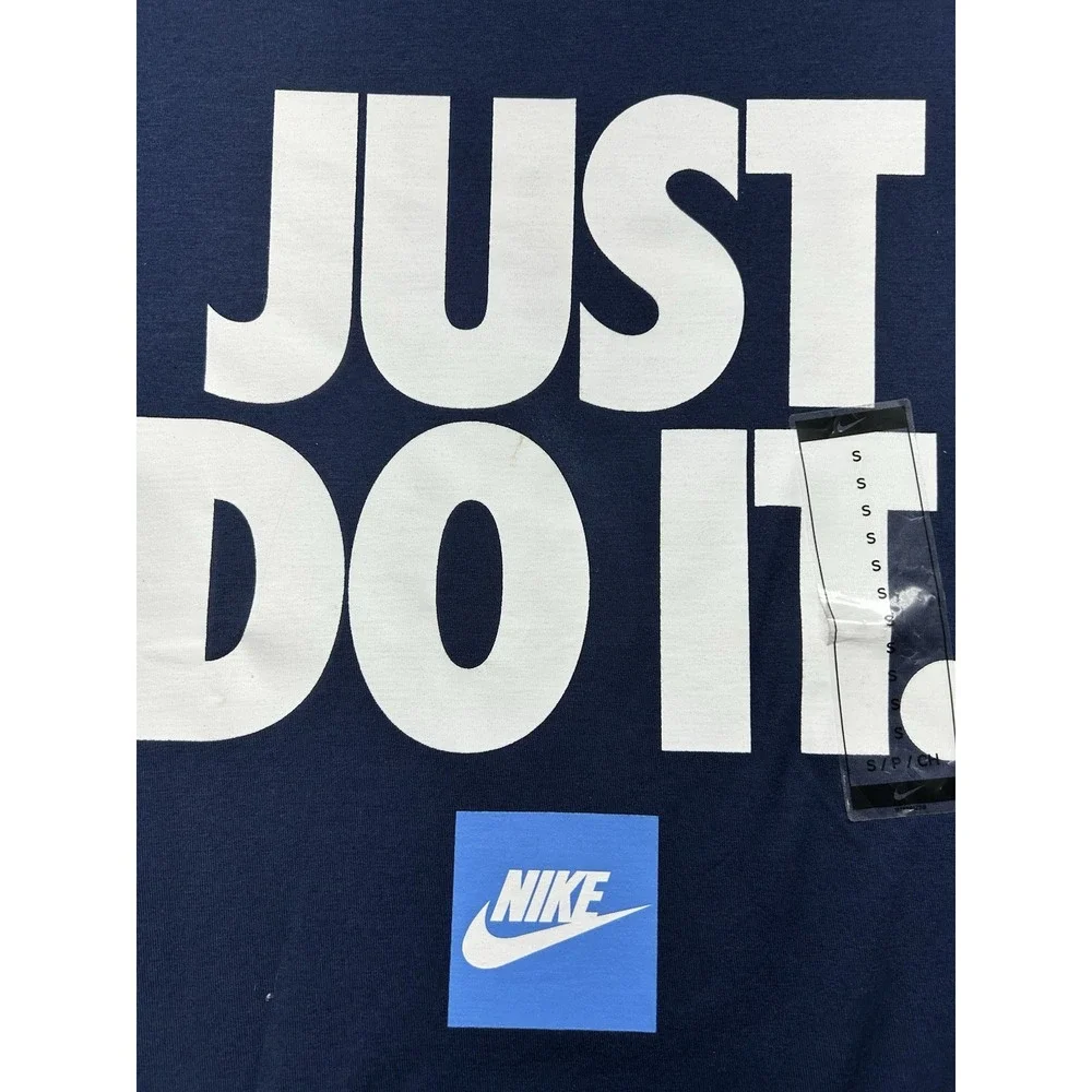 Nike Mens Size S Blue Just Do It Short Sleeve Athletic T Shirt (K8)